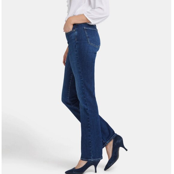 NYDJ Marilyn Straight Jeans, Jordan Medium Blue, Size 10 - Picture 3 of 9